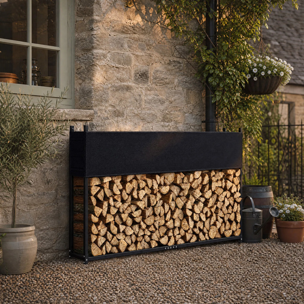 Malkų stovas su 600D Oksfordo uždangalu, 202 × 25 × 113 cm, juodas