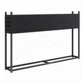 Malkų stovas su 600D Oksfordo uždangalu, 202 × 25 × 113 cm, juodas