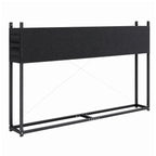 Malkų stovas su 600D Oksfordo uždangalu, 202 × 25 × 113 cm, juodas