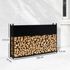 Malkų stovas su 600D Oksfordo uždangalu, 202 × 25 × 113 cm, juodas