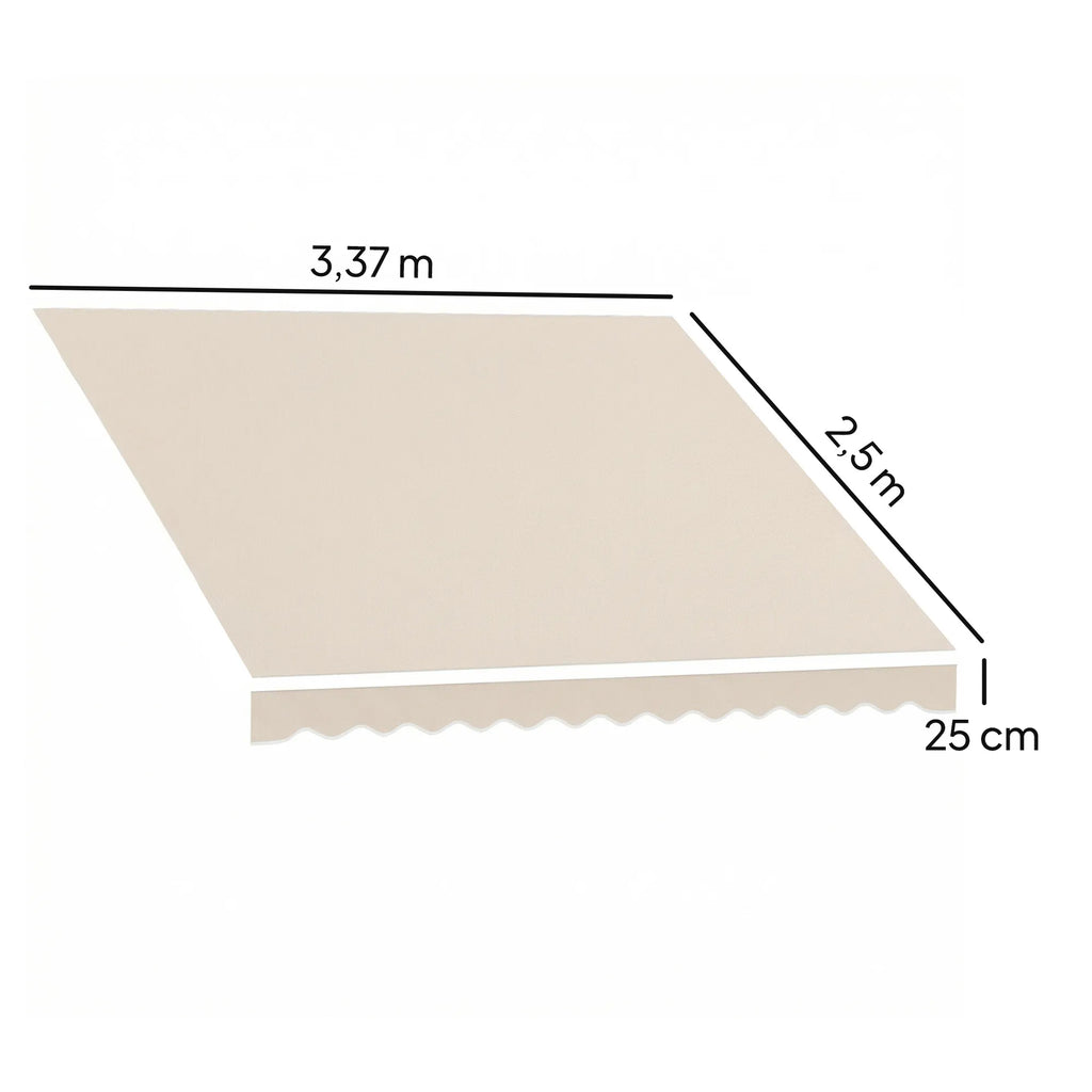 Markizės audinys poliesteris 350x250 cm apsauga nuo saulės kreminė