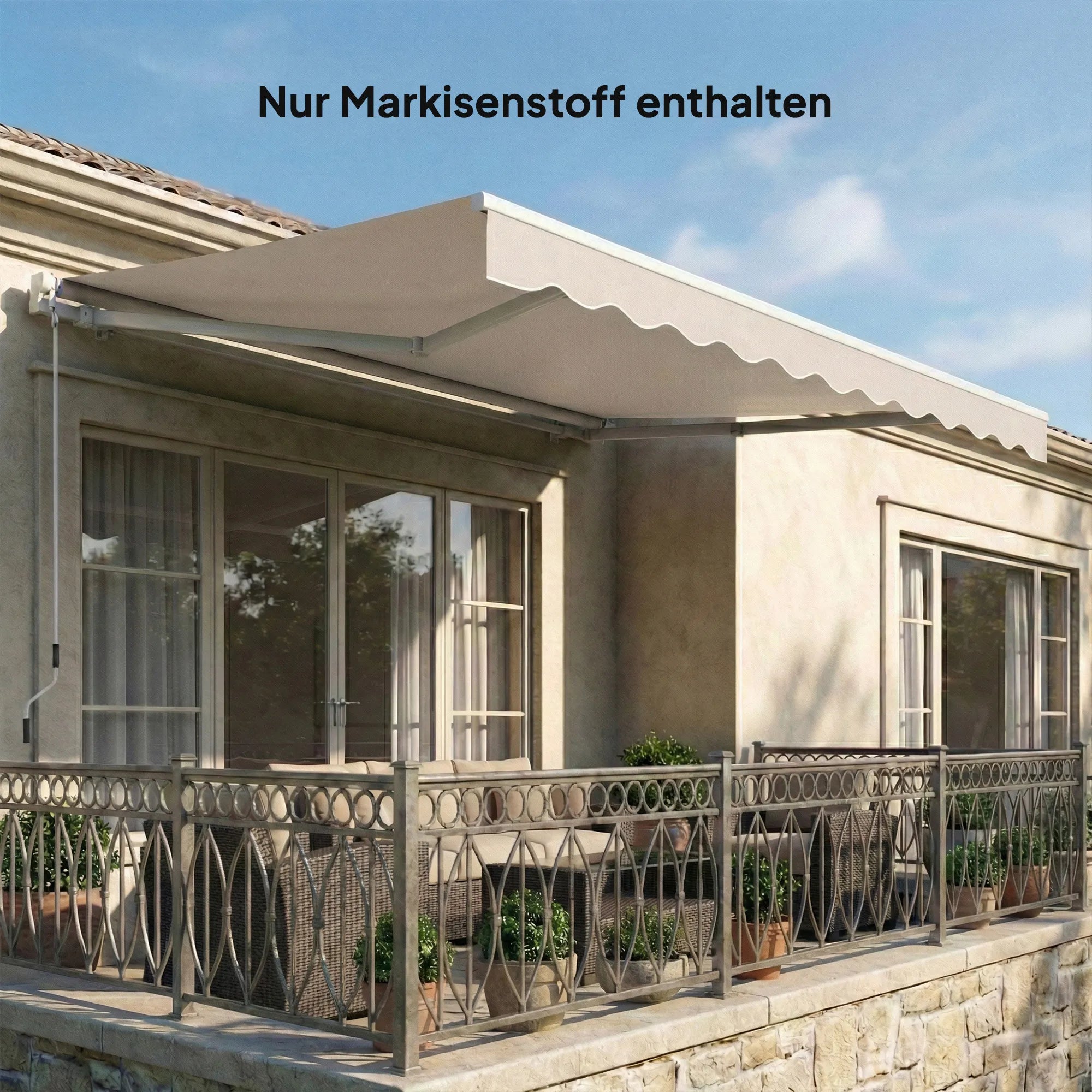 Markizės audinys poliesteris 350x250 cm apsauga nuo saulės kreminė