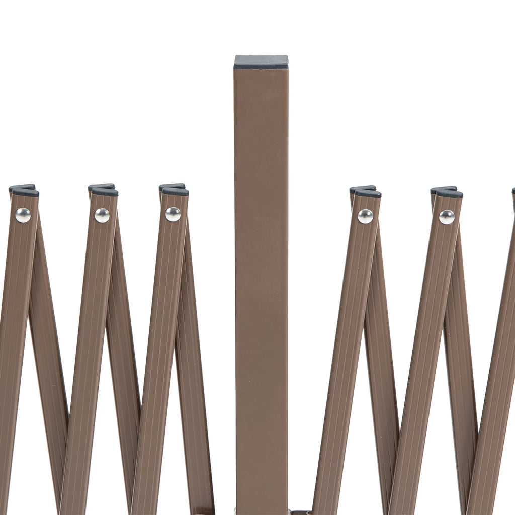 Žirklinės grotos Užtvaros Žirklinės užtvaros, ištraukiamos 52–405 cm Sodas Aliuminis Ruda H103,5 cm