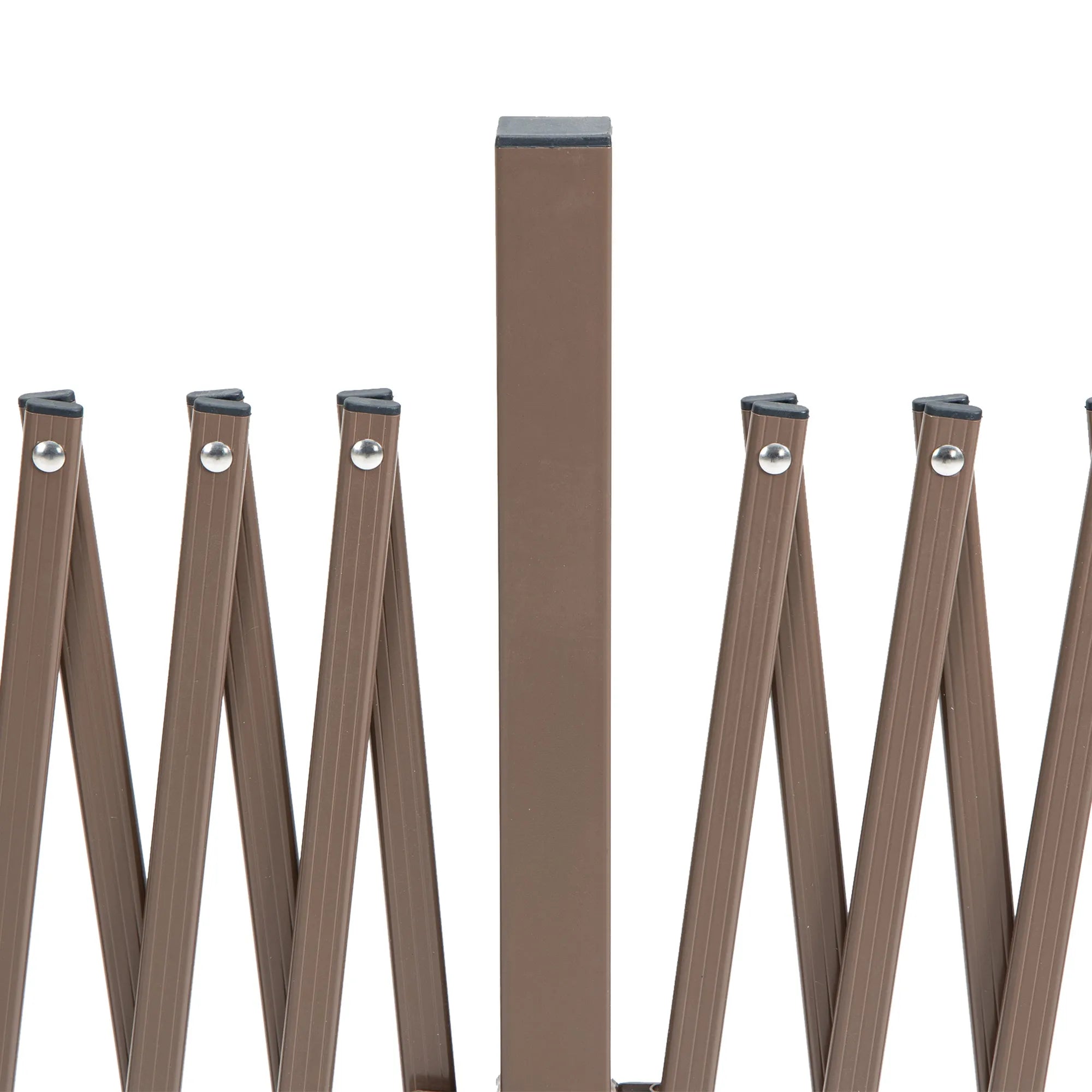Žirklinės grotos Užtvaros Žirklinės užtvaros, ištraukiamos 52–405 cm Sodas Aliuminis Ruda H103,5 cm