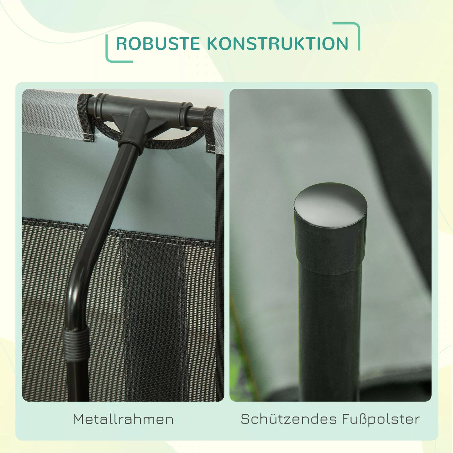 Paaukštinta šunų lova su stogeliu, naminių gyvūnėlių lova lauke, kvėpuojanti, taftos audinio, skirta stovyklavimui, pilka 122 x 92 x 108 cm