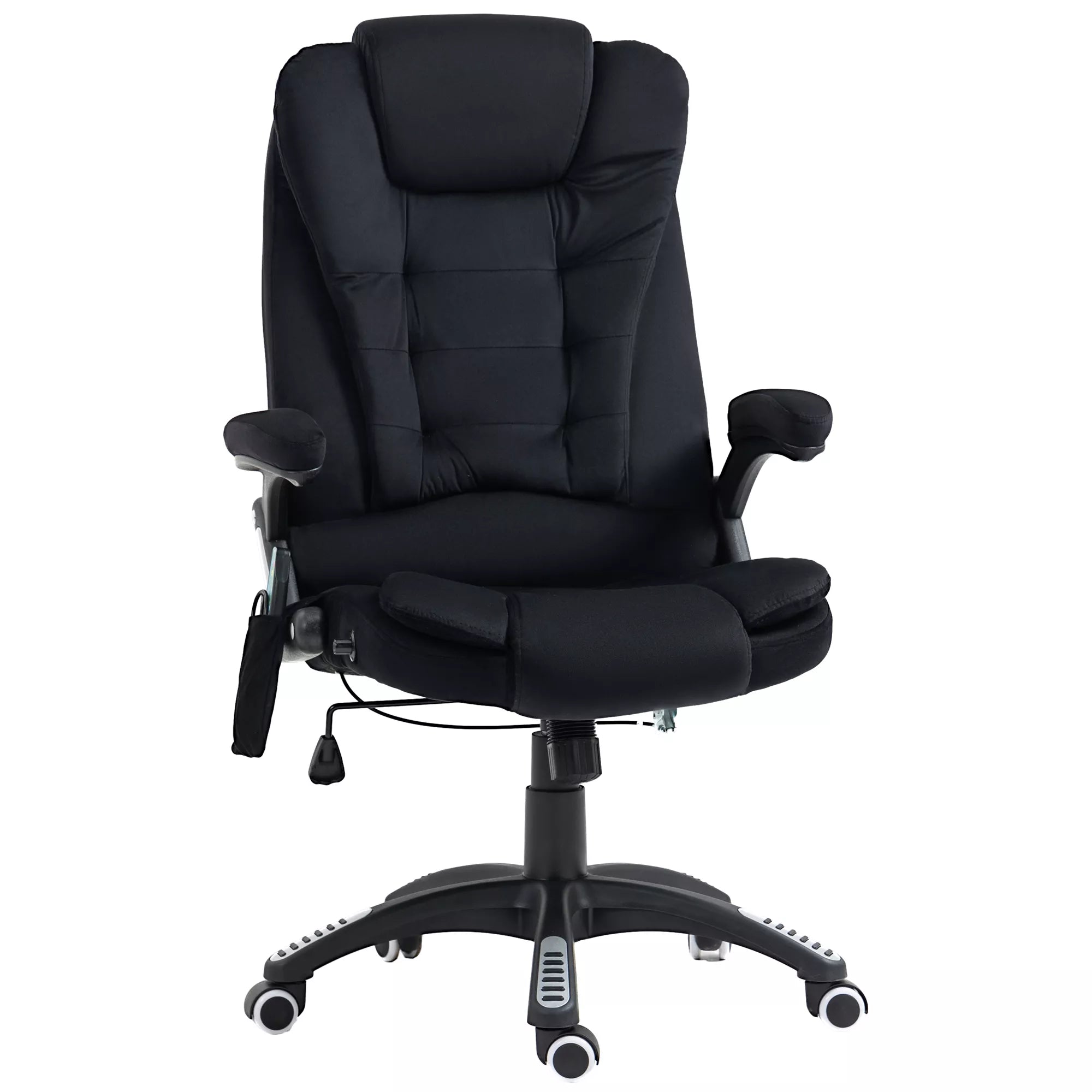 Biuro kėdė su masažo ir šildymo funkcija, ergonomiška, reguliuojamo aukščio, juoda
