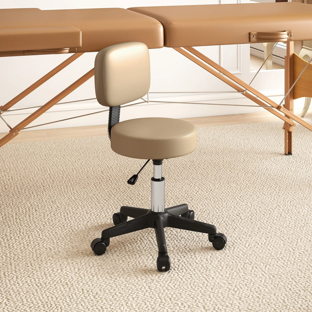 Meistro kėdė su atlošu, reguliuojamo aukščio, šviesiai ruda