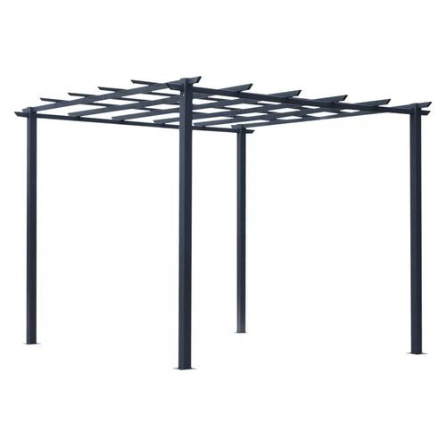 Metalinė rožių arka pergolia, 297 x 295 x 230 cm, juoda