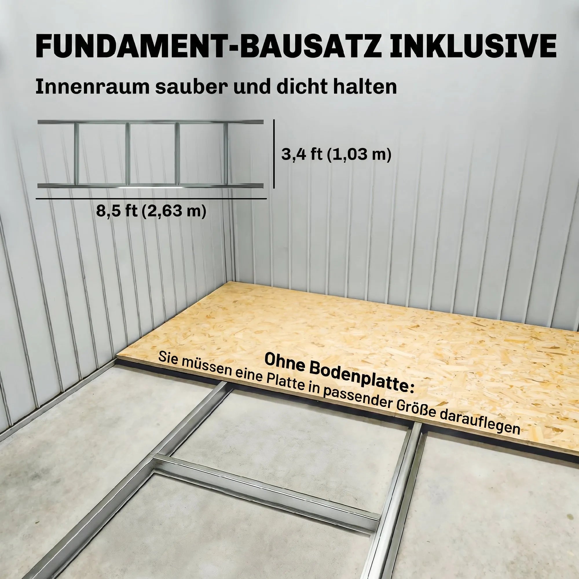 Metalinė sodo namelis su stumdomomis durimis 277 x 195 x 192 cm, šviesiai žalias