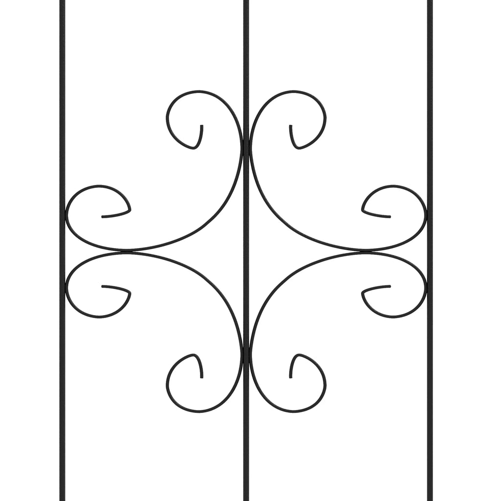 Metalinis atramų grotelės augalams 2 vnt. 180x50 cm juodos