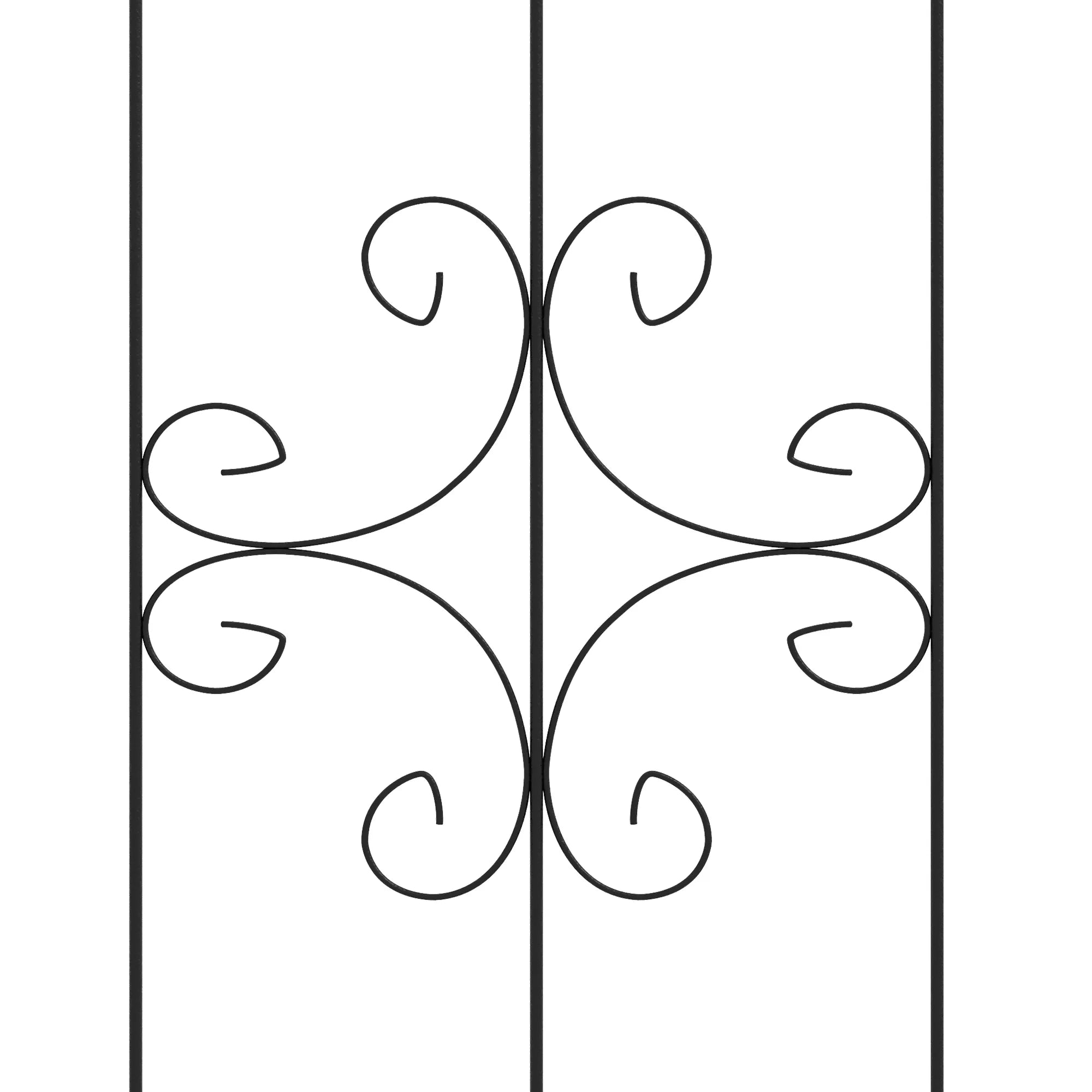 Metalinis atramų grotelės augalams 2 vnt. 180x50 cm juodos