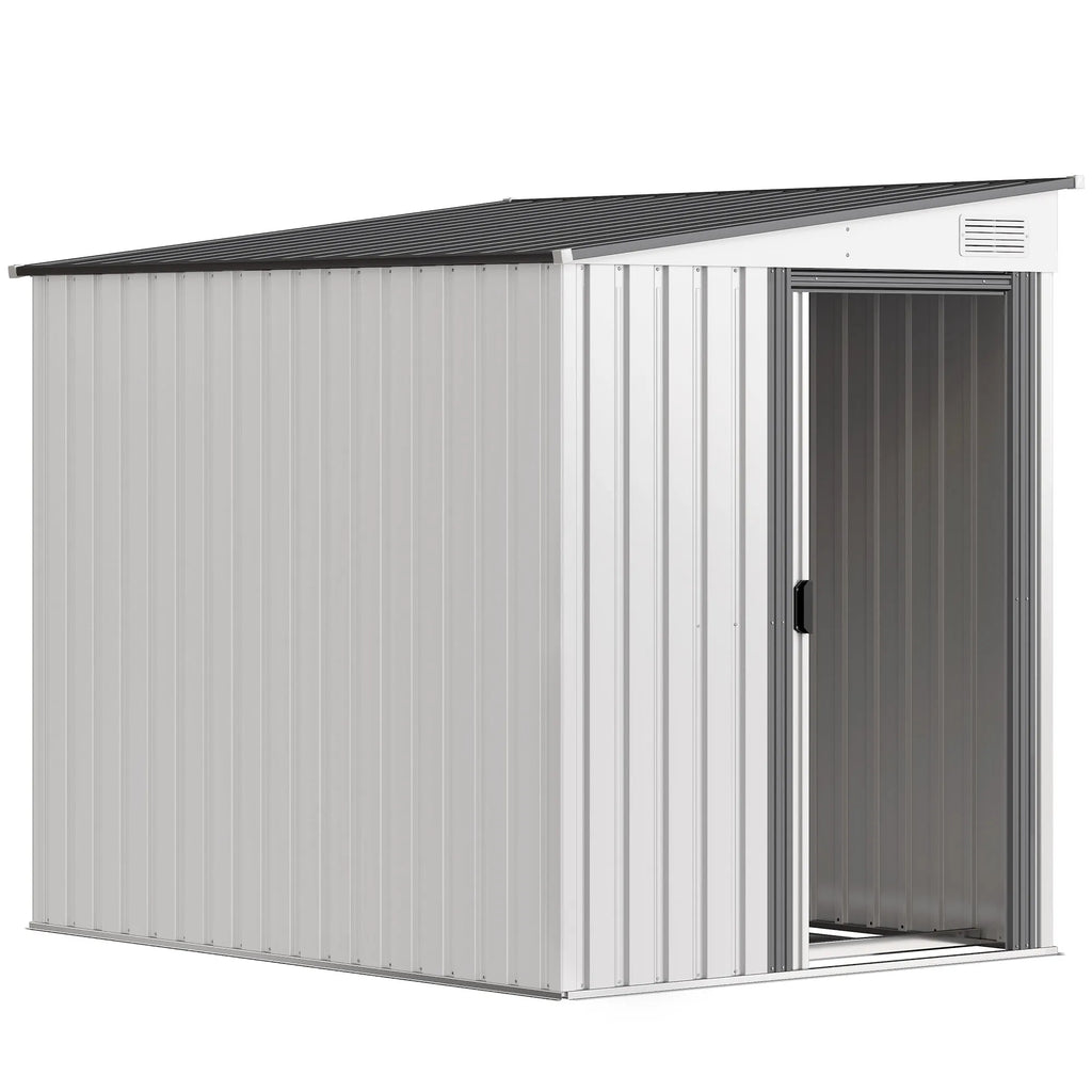 Metalinis sodo sandėliukas 2,81 m², 154x206,5x181 cm, balta