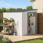 Metalinis sodo sandėliukas 2,81 m², 154x206,5x181 cm, balta