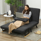 Miegamoji sofa, dvivietė, su miegojimo funkcija, 2 pagalvėlės, šerpos išvaizda, natūrali, tamsiai pilka ir juoda