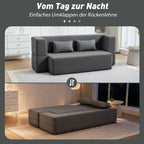 Miegamoji sofa su 2 pagalvėlėmis, 203 cm, pilka