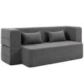 Miegamoji sofa su 2 pagalvėlėmis, 203 cm, pilka