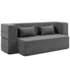Miegamoji sofa su 2 pagalvėlėmis, 203 cm, pilka