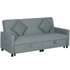 Miegamoji sofa su funkcija, 196 cm, pilka