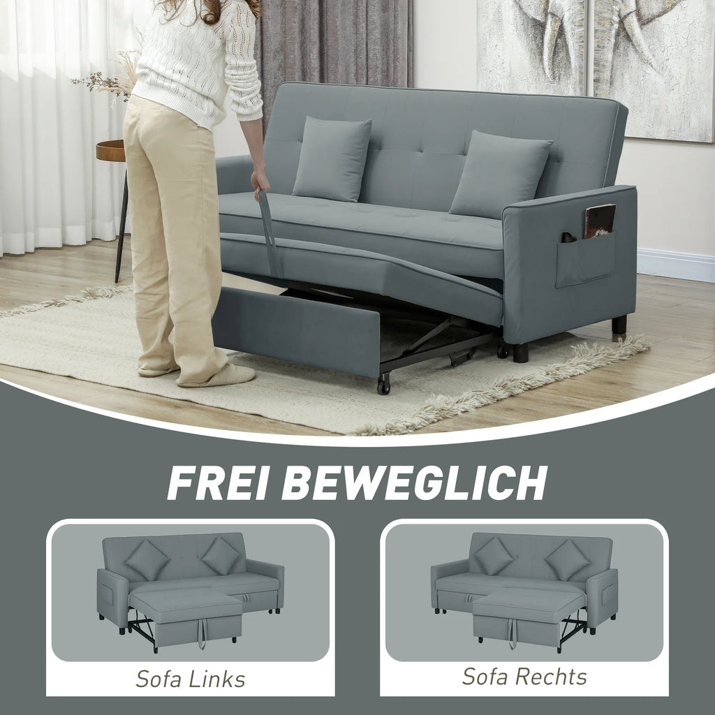 Miegamoji sofa su funkcija, 196 cm, pilka