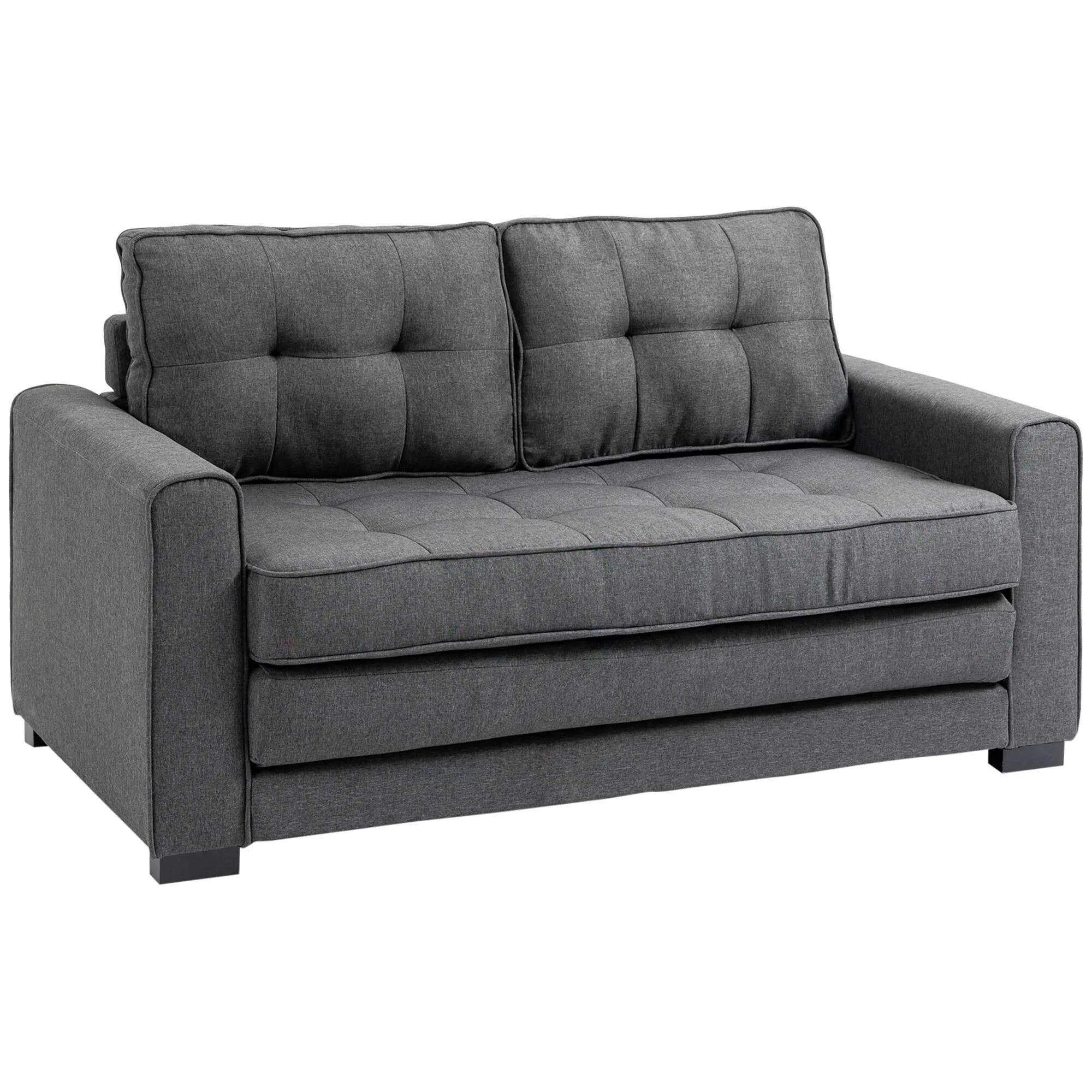 Miegamoji sofa su patalynės dėže, pilka, 147,5 x 75 x 85 cm