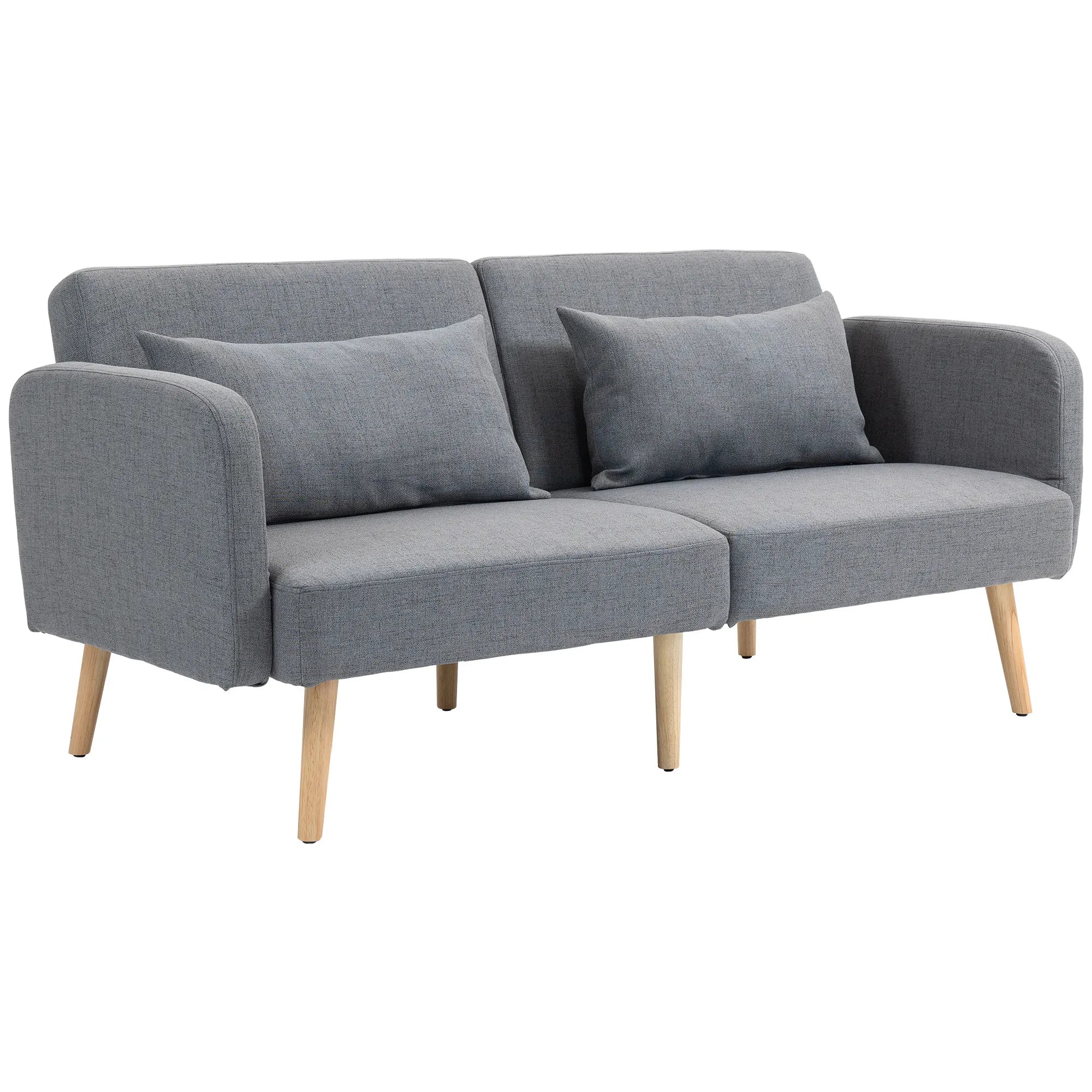 Miegamoji sofa su reguliuojamais atlošais, 170x83 cm, pilka