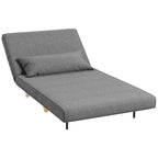 Miegamoji sofa su reguliuojamu atlošu, pilka, 94 × 78 × 80 cm