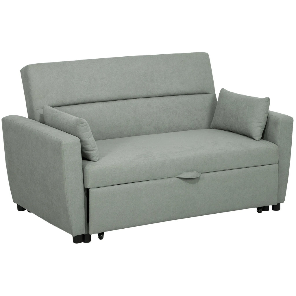 Miegamoji sofa su reguluojamu atlošu, 155 cm, šviesiai pilka