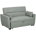 Miegamoji sofa su reguluojamu atlošu, 155 cm, šviesiai pilka