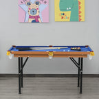 Mini biliardo stalas, sulankstomas, 140 × 63 × 75 cm, 2 lazdos, 16 kamuoliukų