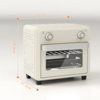 Mini krosnelė su oro gruzdintuvės funkcija, 10L, 1000W, kreminė balta