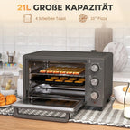 Mini orkaitė, 21 l talpos, pilka
