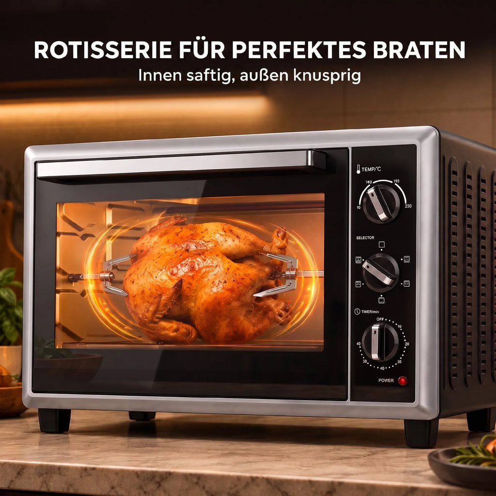 Mini orkaitė, 46 l, 1800 W, su konvekcija ir kepimo iešmu