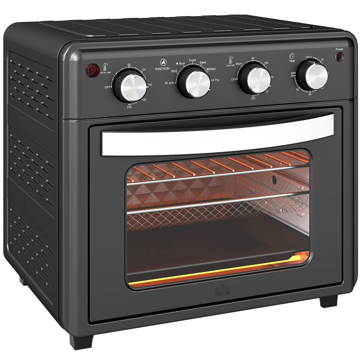 Mini orkaitė su oro gruzdintuve, 30 l, 1600 W, juoda