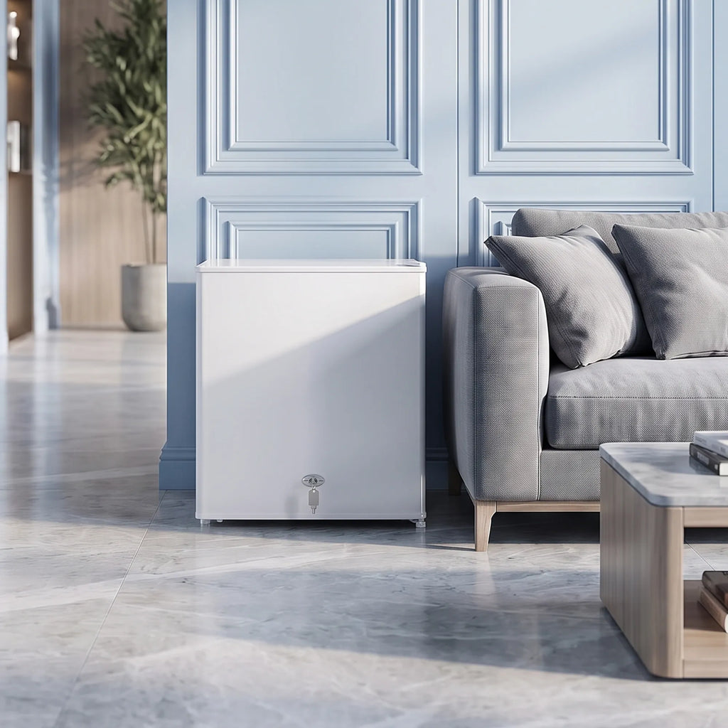 Mini šaldiklis 35 l, reguliuojama temperatūra, baltas
