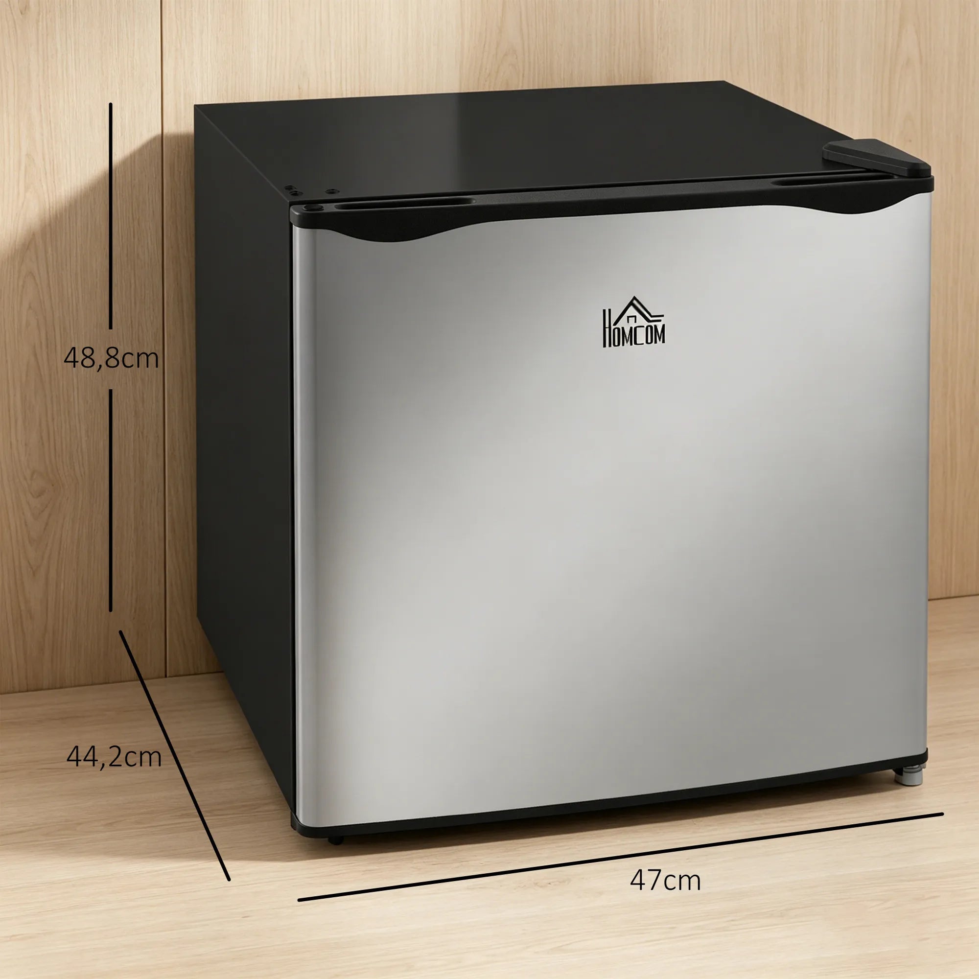 Mini šaldiklis, 35 l talpos, reguliuojama temperatūra, sidabrinis
