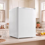 Mini šaldytuvas su šaldiklio skyriumi, reguliuojamu termostatu, vienų durų, 72,5 l, baltas