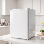 Mini šaldytuvas su šaldiklio skyriumi, reguliuojamu termostatu, vienų durų, 72,5 l, baltas