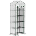 Mini šiltnamis gėlėms ar daržovėms, plienas, plastikas, 69L x 49B x 193H cm, baltas