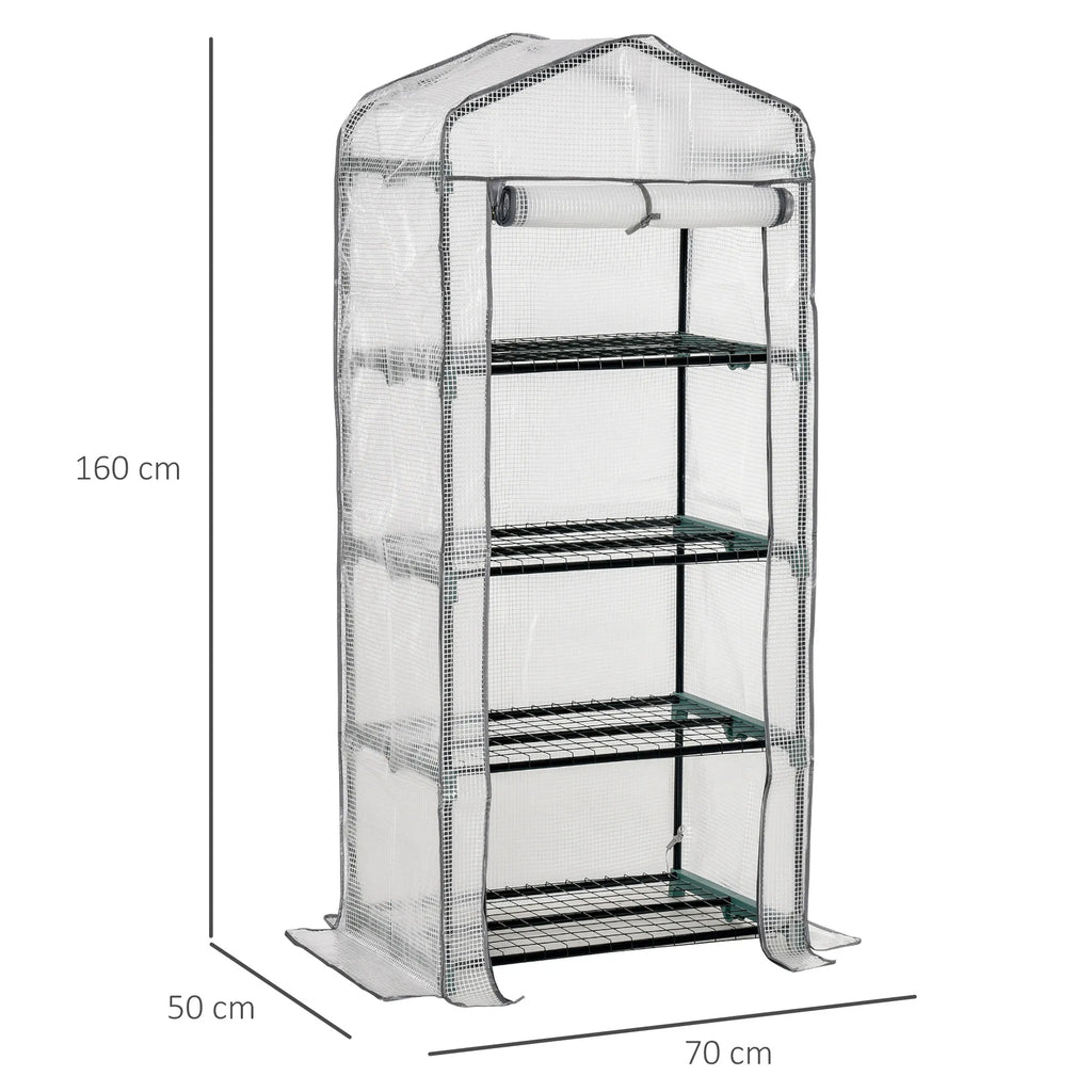 Šiltnamio matmenų schema: 160 cm aukštis, 70 cm plotis, 50 cm gylis
