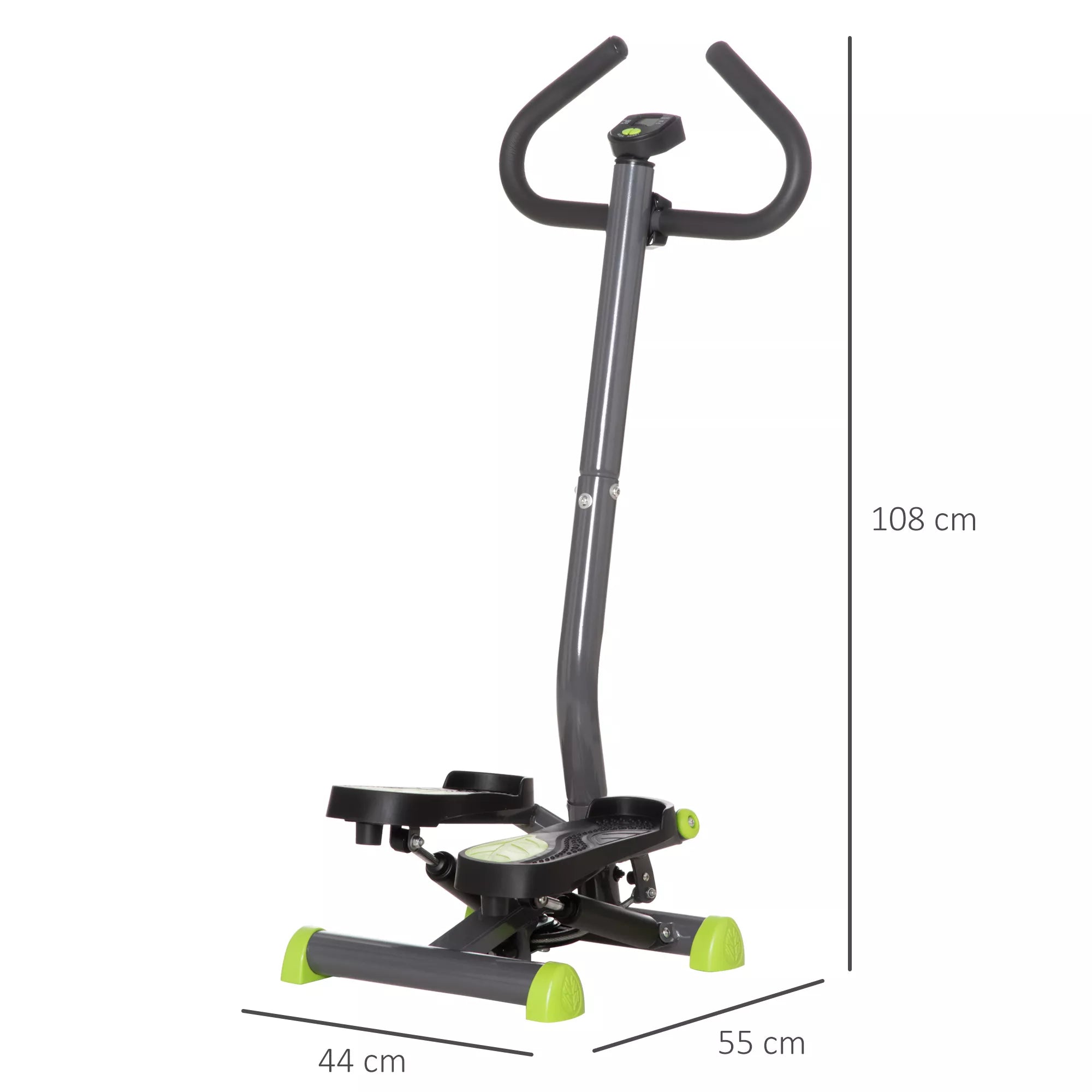 Mini steperis su LCD monitoriumi ir atrama, 100 kg
