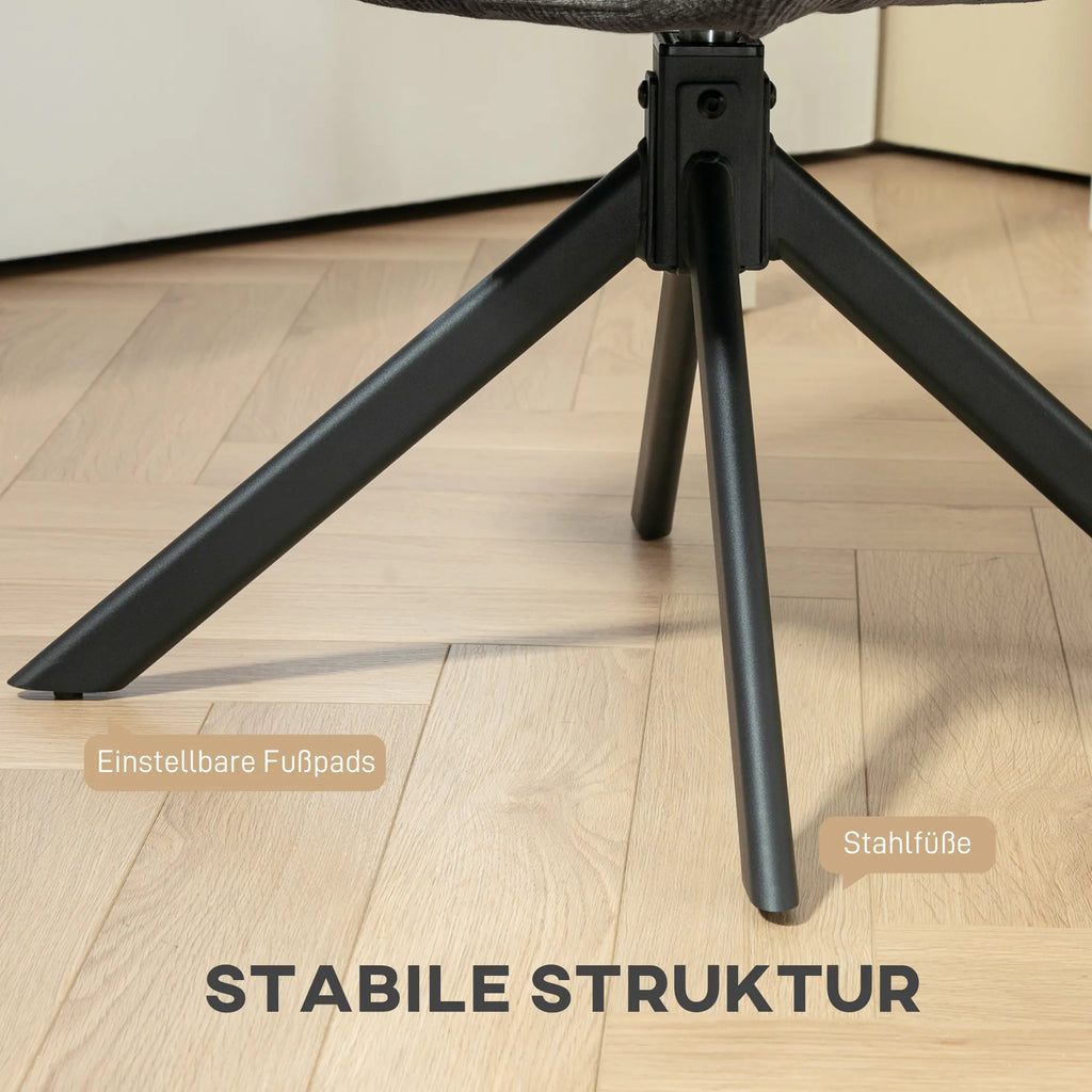 Minkštas krėslas, besisukantis, iki 120 kg, juodas