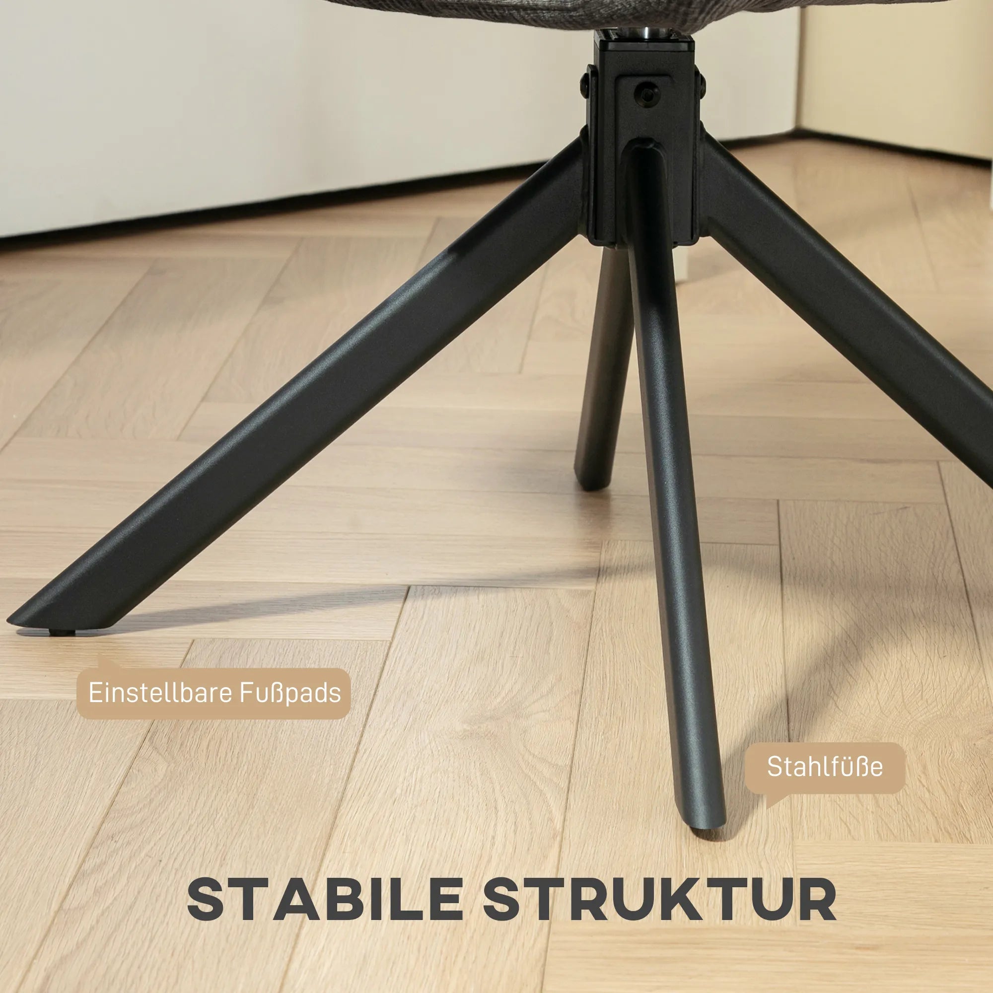 Minkštas krėslas, besisukantis, iki 120 kg, juodas