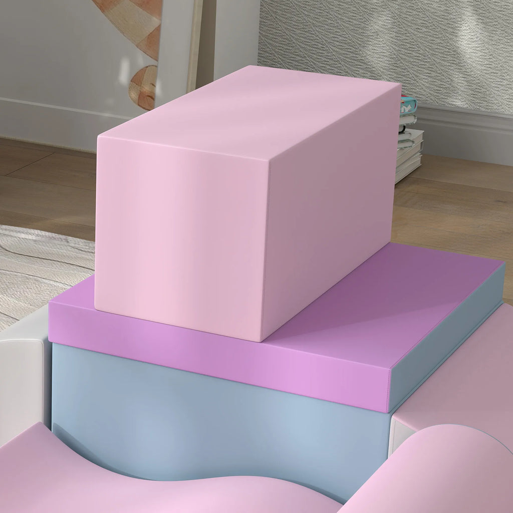 Minkštų kaladėlių rinkinys vaikams 1–3 metų, spalvotas