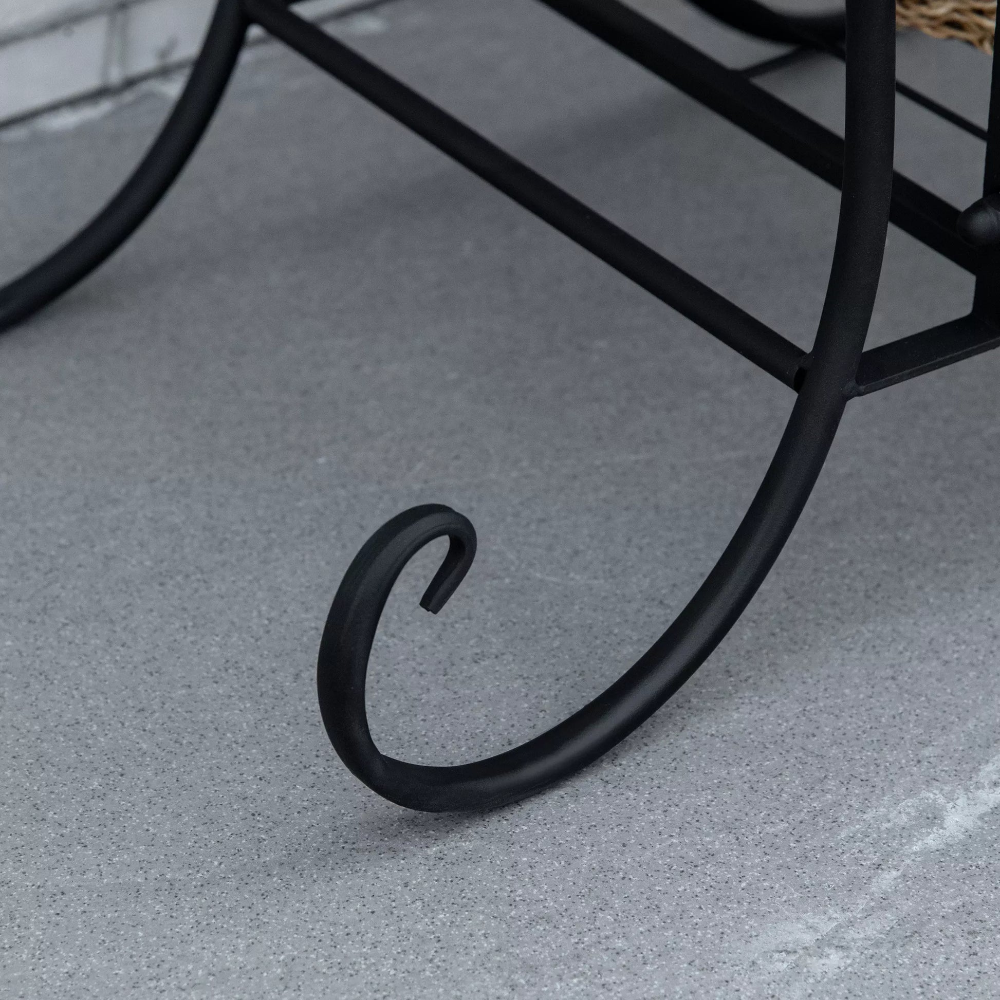 Gėlių stovas Gėlių lentyna iš metalo 4 pakopų augalų lentyna Gėlių laiptelis Gėlių stovas vidaus ir lauko sodui, balkonui, juodos spalvos, 45 x 24,5 x 80 cm