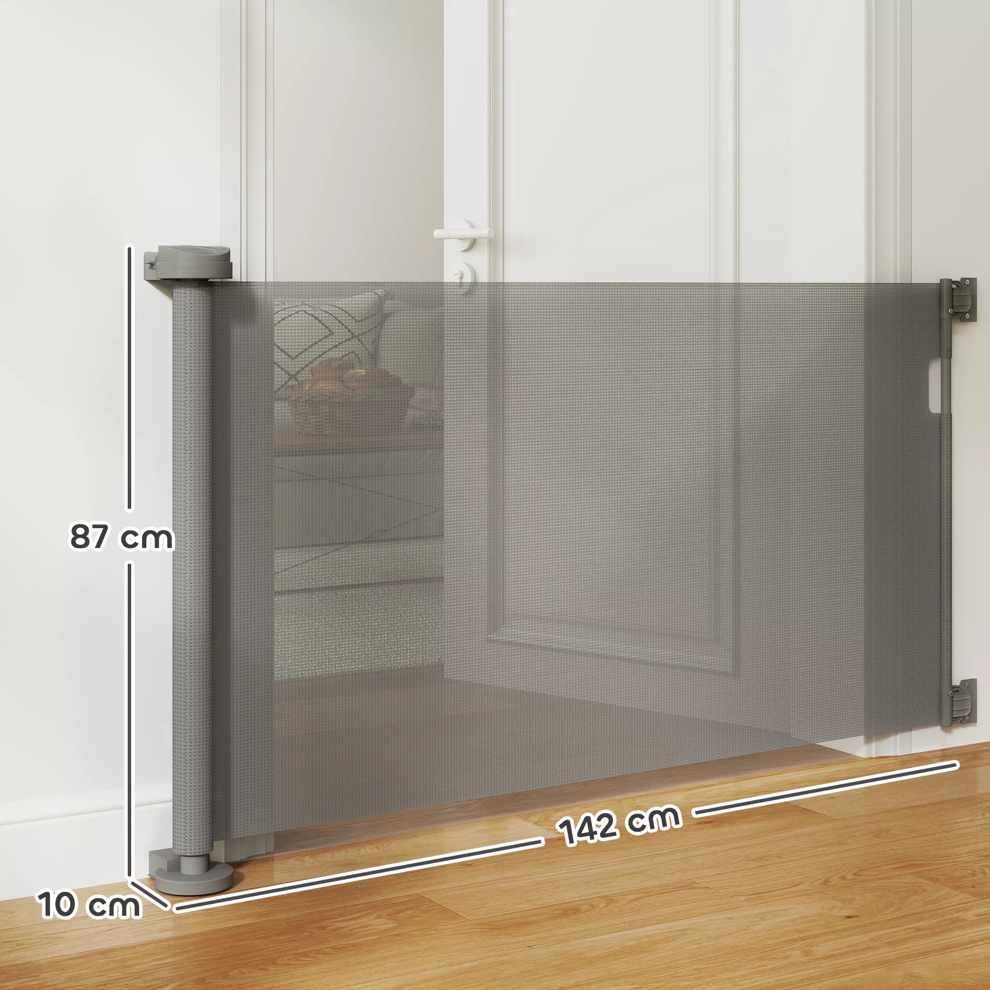 Apsauginiai varteliai šunims iki 136 cm, pilki