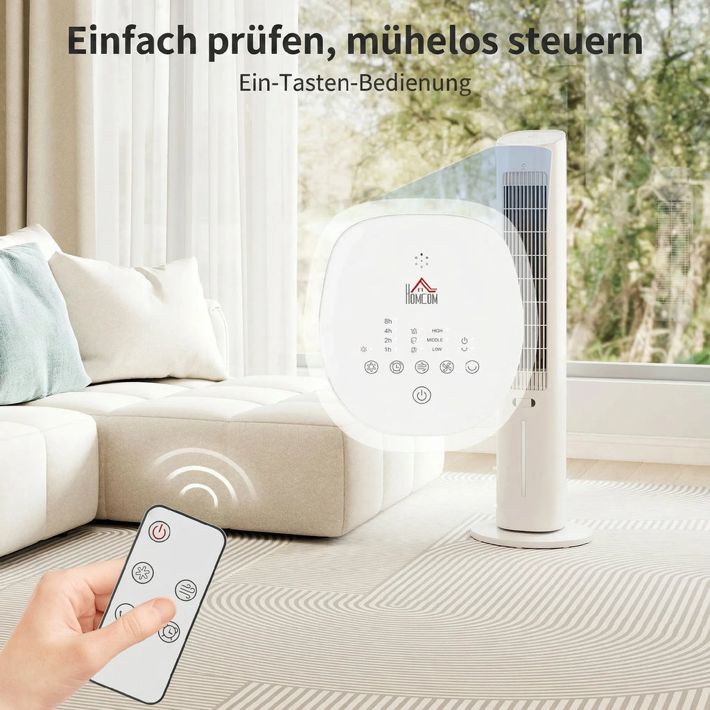 Mobilus 3-in-1 bokšto tipo oro vėsintuvas plastikinis iki 20 m² baltas