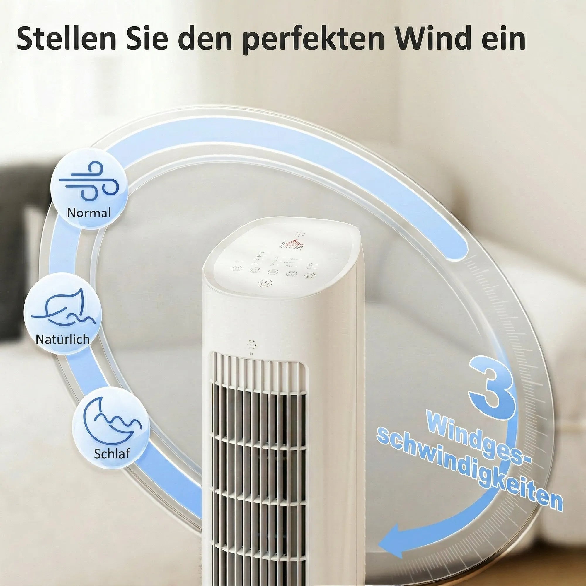 Mobilus 3-in-1 bokšto tipo oro vėsintuvas plastikinis iki 20 m² baltas