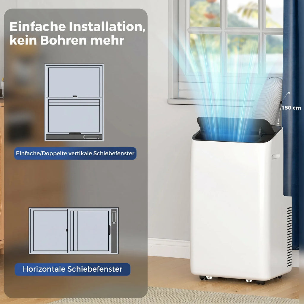 Mobilus oro kondicionierius 12 000 BTU, inverterinis, su nuotolinio valdymo pultu, baltas
