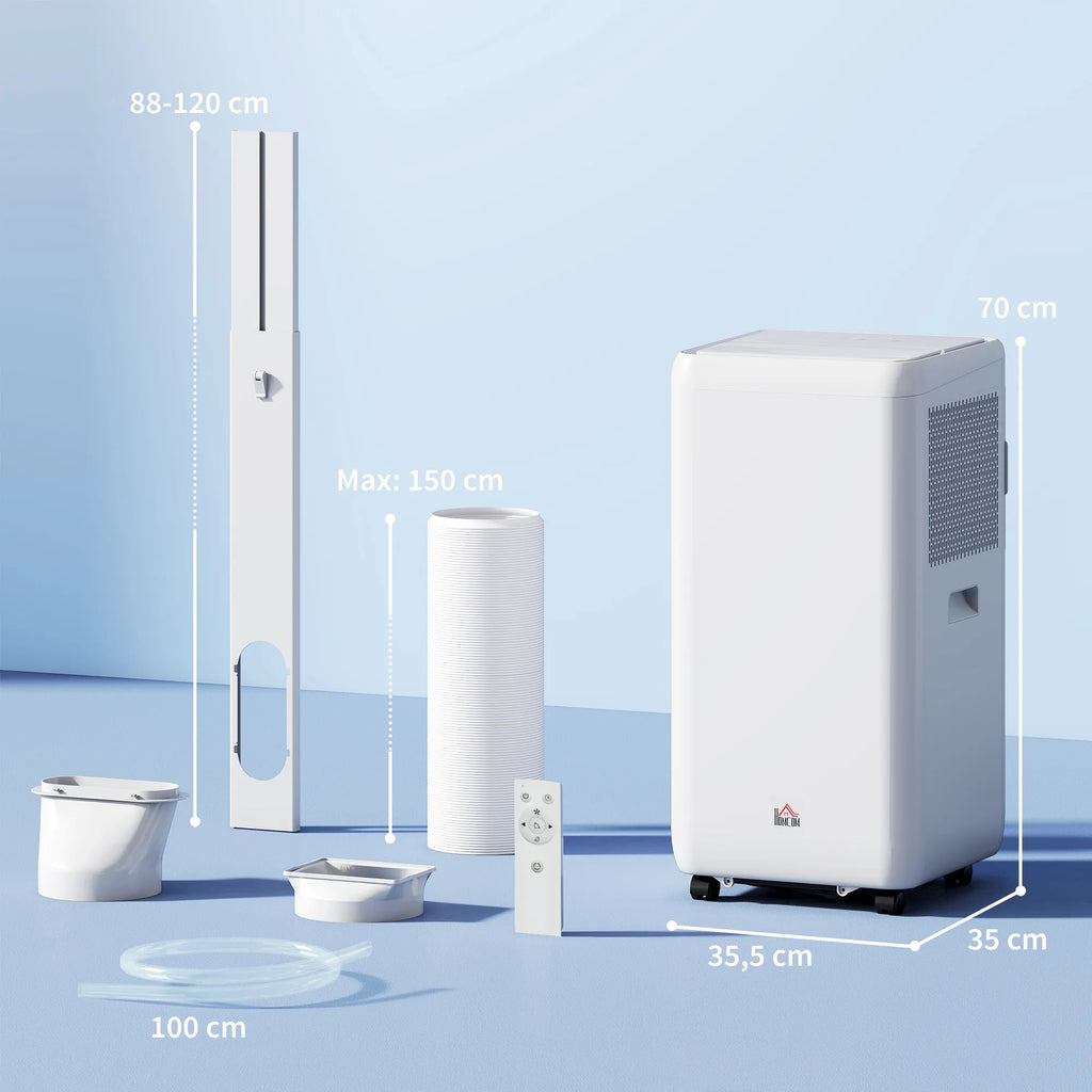 Mobilus oro kondicionierius 12000 BTU 3,5 kW 5-in-1 su nuotolinio valdymo pultu baltas