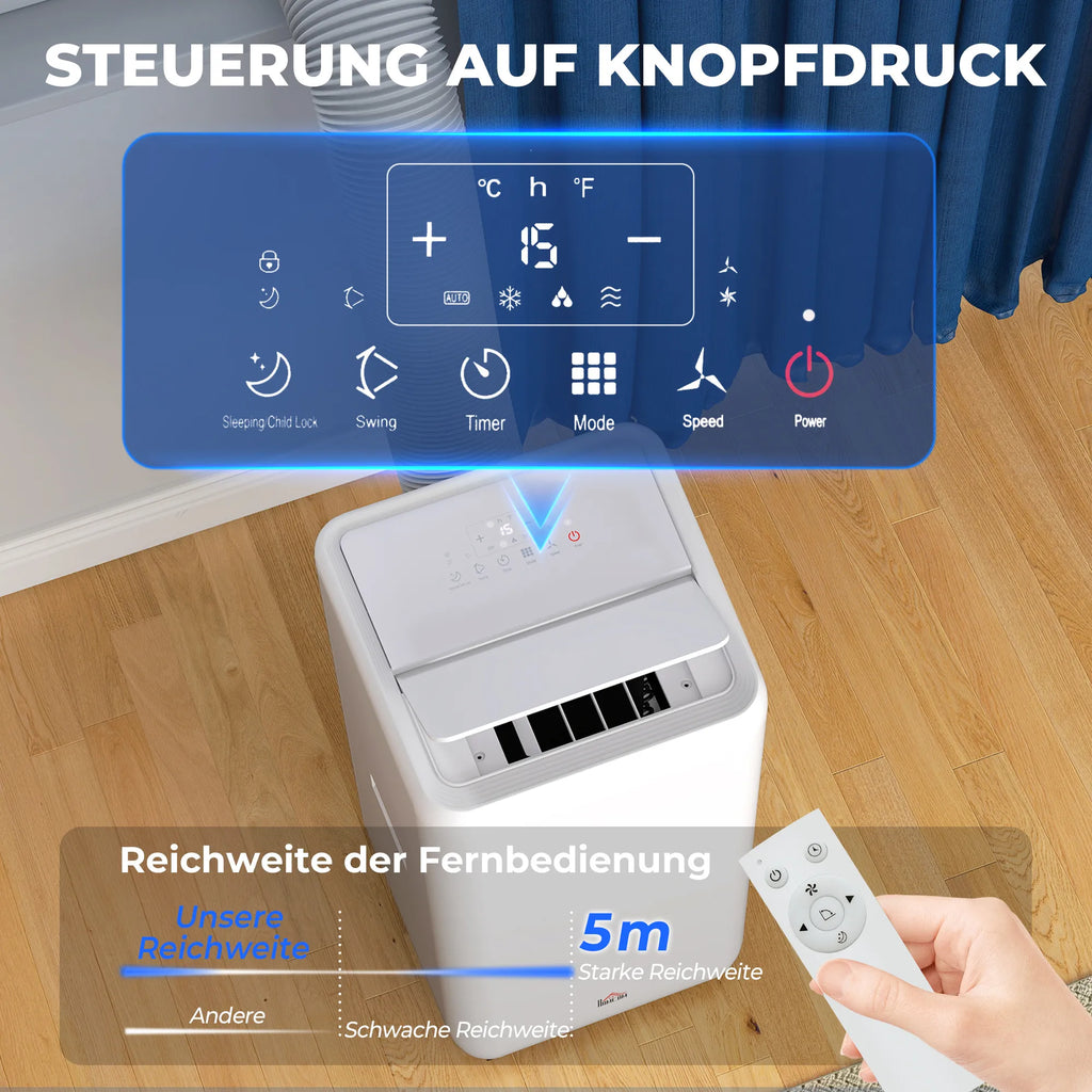 Mobilus oro kondicionierius 12000 BTU 3,5 kW 5-in-1 su nuotolinio valdymo pultu baltas